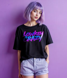 Lowkey Crazy Oversized T-Shirt - Image 2