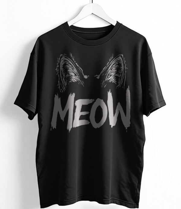 Meow Cat Ears Oversized T-Shirt