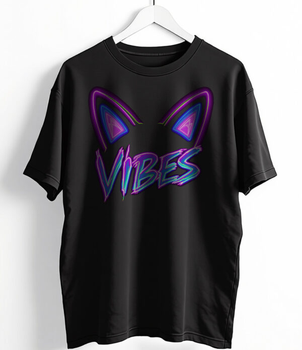 Vibes Cat Ears Oversized T-Shirt